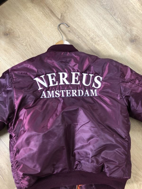 Team bomber jacket with embroidery